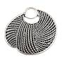 Tibetan Style Alloy Big Pendants, Irregular Woven Fan Charms