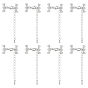 Brass Micro Pave Clear Cubic Zirconia Rectangle Chandelier Component Links