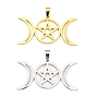 304 подвески из нержавеющей стали, Очарование тройной лунной пентаграммы
