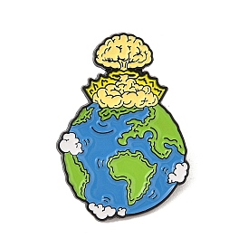 Explosion Earth Alloy Brooches, ECO-Themed Earth Enamel Pins