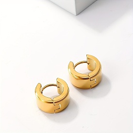 Винтажные геометрические серьги-кольца из нержавеющей стали