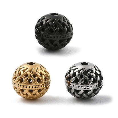 304 Stainless Steel Beads, Round, Ion Plating(IP)