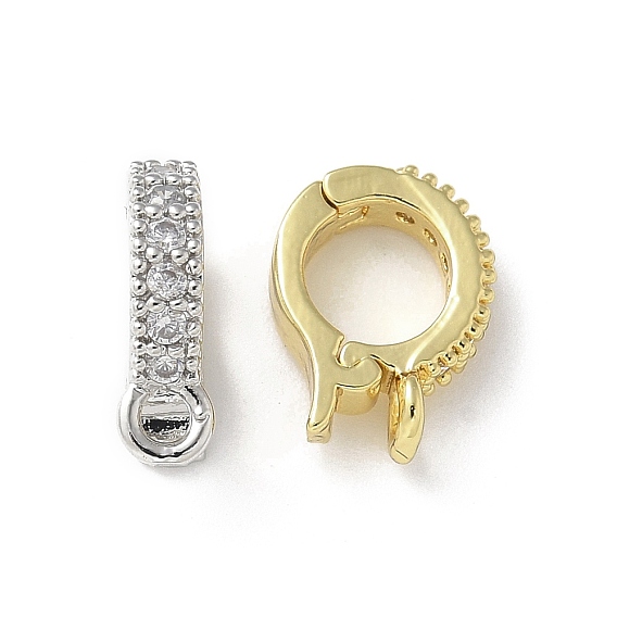 Латунь прозрачный кубический цирконий застегивается на застежки, кольцо