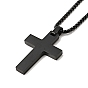 304 Stainless Steel Cross Pendant Nceklace with Box Chains for Men Women