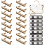 16 Bolsas de aleación de zinc con etiqueta de bolso hecha a mano y hebillas decorativas, con calzo de hierro
