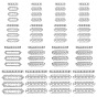 120Pcs 4 Styles Alloy Crystal Rhinestone Spacer Bars, Oval