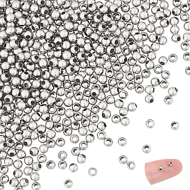 500шт. 304 круглые бусины из нержавеющей стали с швом, для изготовления ювелирных изделий