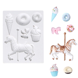 Merry-go-Round/Carousel Food Grade DIY Silicone Molds, Fondant Molds, Baking Molds, Chocolate, Candy, Biscuits, UV Resin & Epoxy Resin Jewelry Making