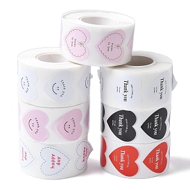 500шт. сердце с наклейками-благодарностями, самоклеящиеся бумажные наклейки, для вечеринки декоративные подарки день святого валентина