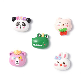 Opaque Resin Cabochons, Cartoon Style Animal