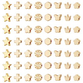 80шт 8 стиль латунные бусины, разнообразные