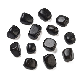 Natural Black Stone Beads, No Hole, Nuggets, Tumbled Stone, Vase Filler Gems