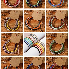 Наборы браслетов ручной работы из синтетического кварца в стиле летнего отпуска для женщин и девочек