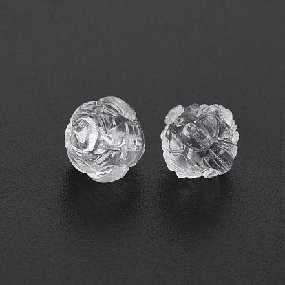Perles acryliques transparentes, fleur