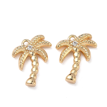 Латунные микропаве прозрачные подвески с фианитом, очарование кокосового дерева