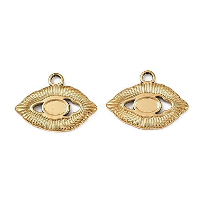 304 Настройки кабошон из нержавеющей стали кулон, глаз, ионное покрытие (ip)