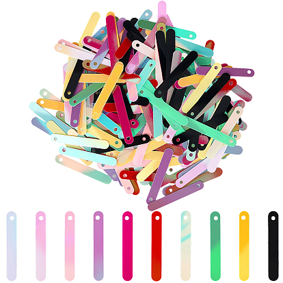 1200шт 10 цвета украшения аксессуары, пластиковые пайетки / блестки из пвх, длинный овал