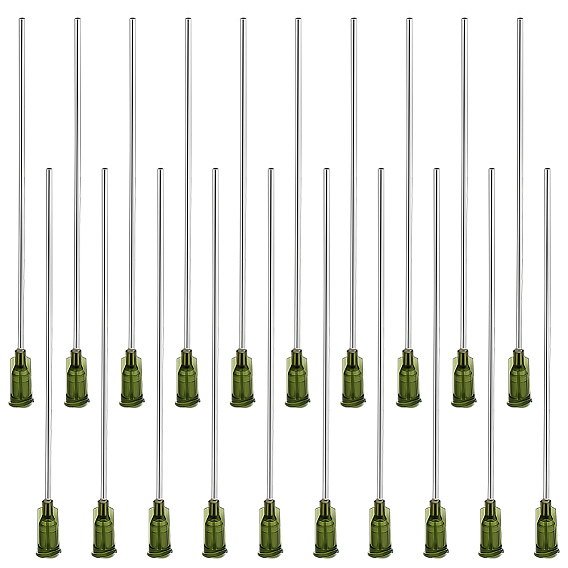 20шт. 304 Дозирующая игла с тупым наконечником из нержавеющей стали и полипропиленовым замком Люэра, Длинные иглы-аппликаторы для шприцев для измерения жидкости из эпоксидной смолы