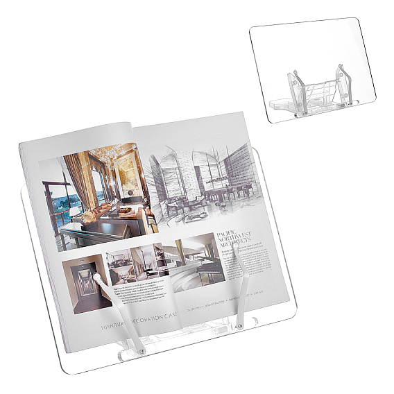 Акриловые настольные подставки для книг, прямоугольные