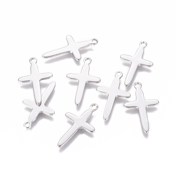 201 Stainless Steel Pendants, Cross