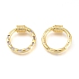 Brass Micro Pave Cubic Zirconia Screw Carabiner Lock Charms, for Necklaces Making, O Ring, Golden