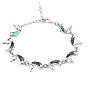 Bracelet coquillage coloré avec coquille d'ormeau, bijoux de charme de dauphin