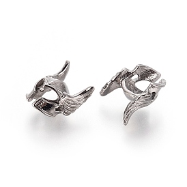 Сплавочные овальные бусины тибетского стиля , шлем с крылом