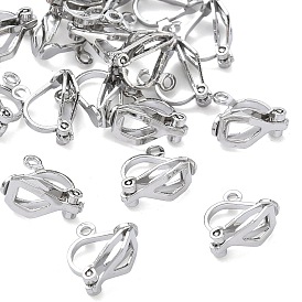 Apprêts de boucles d'oreilles à clip en laiton shegrace, sans cadmium et sans nickel et sans plomb, avec boucle
