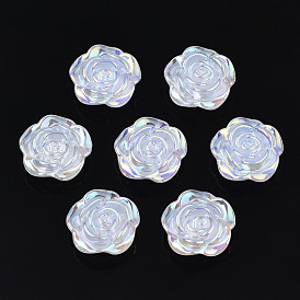 Galvanoplastie cabochons acryliques, fleur