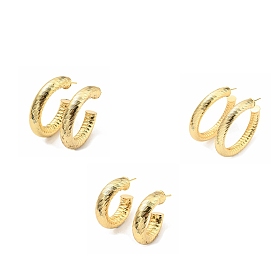 Круглые серьги-гвоздики из латуни с реечным покрытием, серьги-кольца, без кадмия и без свинца