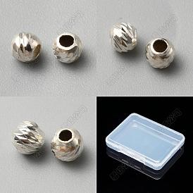 30 piezas 3 estilo 925 cuentas espaciadoras de plata esterlina, rondo