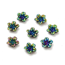 Plating Opaque Acrylic Cabochons, Flower