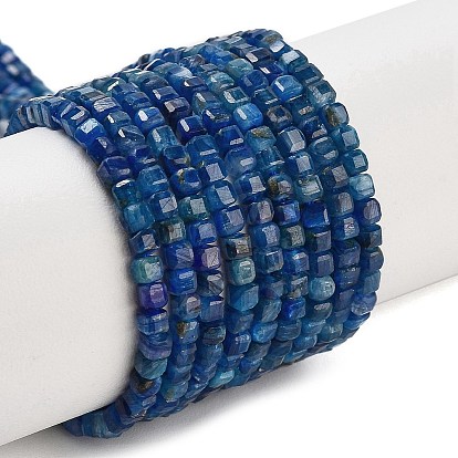 Натуральный кианитовые бисер пряди, граненый стол, вырезанный куб