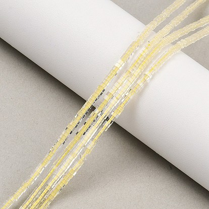 Натуральные нефритовые бусины, цвет лимона , квадратный