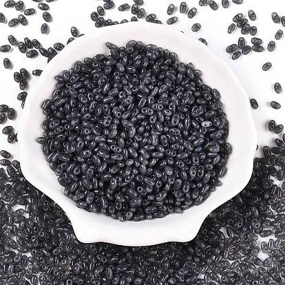 Стеклянные бусины с имитацией нефрита, 2-луночное, овальные