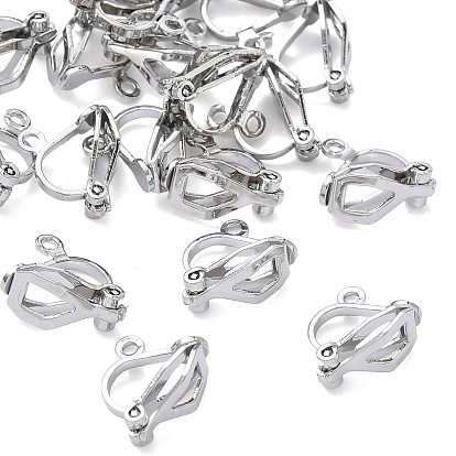 Apprêts de boucles d'oreilles à clip en laiton shegrace, sans cadmium et sans nickel et sans plomb, avec boucle