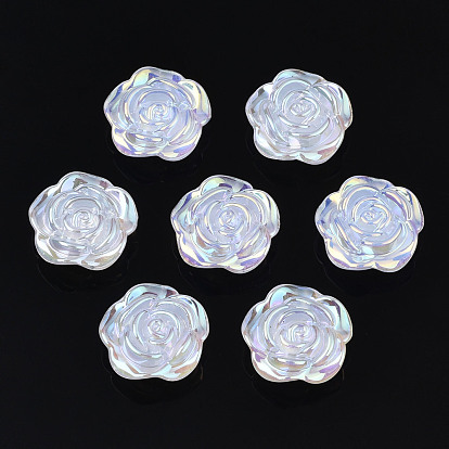 Galvanoplastie cabochons acryliques, fleur