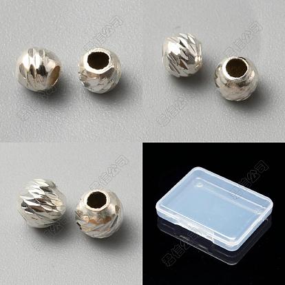 30 piezas 3 estilo 925 cuentas espaciadoras de plata esterlina, rondo