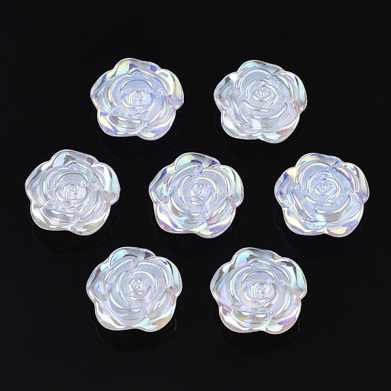 Galvanoplastie cabochons acryliques, fleur