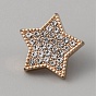 1-Hole Alloy Rhinestone Shank Buttons, Star