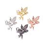 Brass Micro Pave Cubic Zirconia Pendants, Fairy