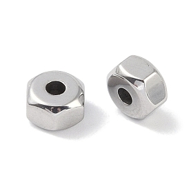 316 Surgical Stainless Steel Spacer Beads, Hexagon