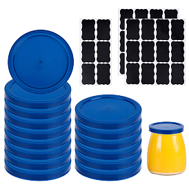 30шт. пластиковые крышки для бутылок, с 30 прямоугольными самоклеящимися пустыми наклейками из ПВХ