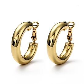 Brass Hoop Earrings, Ring