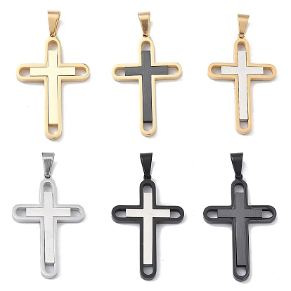 304 подвески из нержавеющей стали, амулет двойного креста