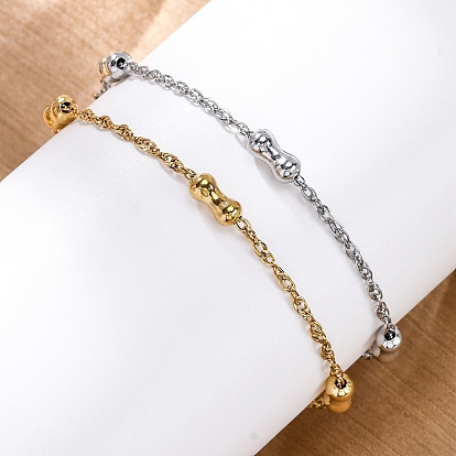 304 женские браслеты-цепочки из нержавеющей стали, арахис