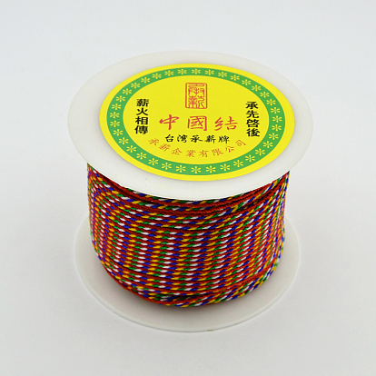 Runde saite Polyester Kordel, 1.3 mm, ca. 43.74 Yards (40 m)/Rolle