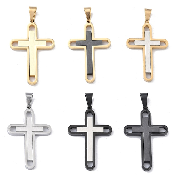 304 подвески из нержавеющей стали, амулет двойного креста