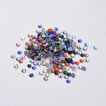 Hotfix Rhinestone, Glass Rhinestone Flat Back Cabochons, Half Round