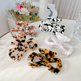 Autumn and Winter Acetic Acid Hairpin - Large Hollow Butterfly Bow Hair Clip.
